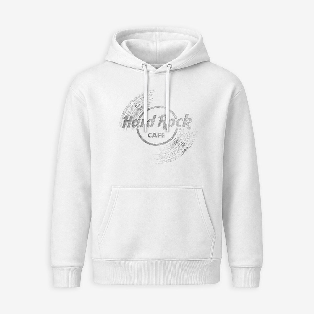 Vinyl Logo Unisex Hoodie in White | Online Rock Shop